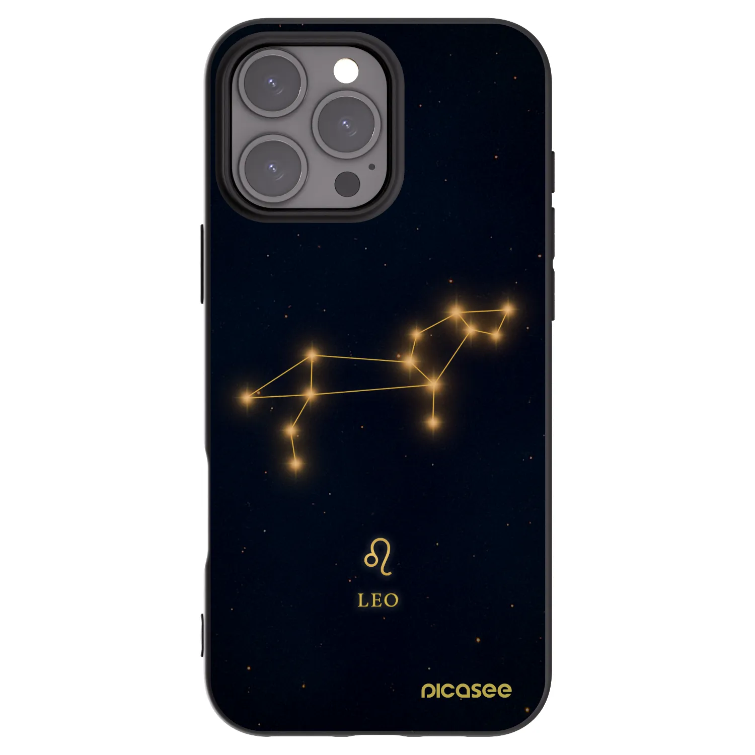 Picasee Apple iPhone 16 Pro Max Hülle - Schwarzes Silikon - LEO