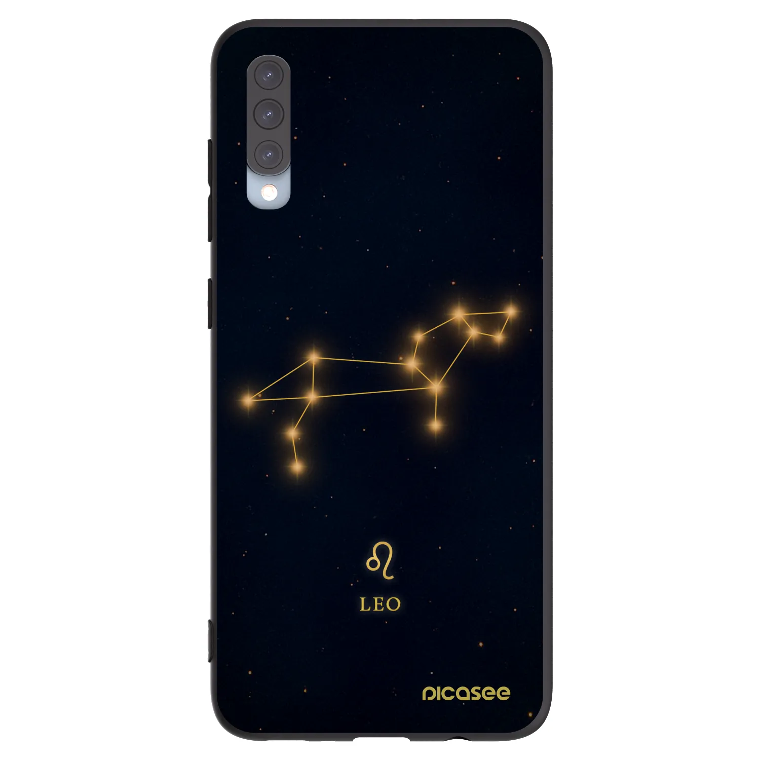 Picasee Samsung Galaxy A70 A705F Hülle - Schwarzes Silikon - LEO