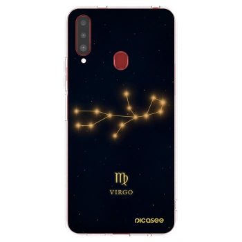 Picasee Samsung Galaxy A20s Hülle - Transparentes Silikon - VIRGO