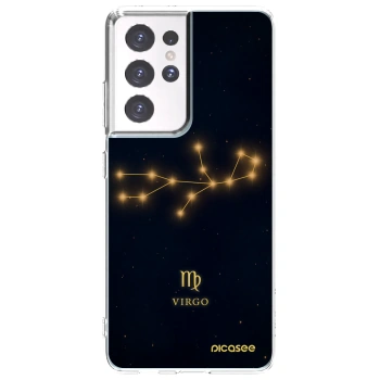 Picasee Samsung Galaxy S21 Ultra 5G G998B Hülle - Transparentes Silikon - VIRGO