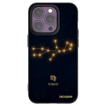 Picasee Apple iPhone 14 Pro Hülle - Schwarzes Silikon - VIRGO