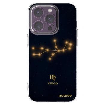 Picasee Apple iPhone 14 Pro Hülle - Transparentes Silikon - VIRGO