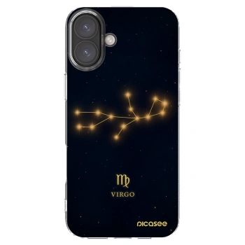 Picasee Apple iPhone 16 Plus Hülle - Transparentes Silikon - VIRGO