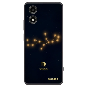 Picasee Motorola Moto E14 Hülle - Schwarzes Silikon - VIRGO