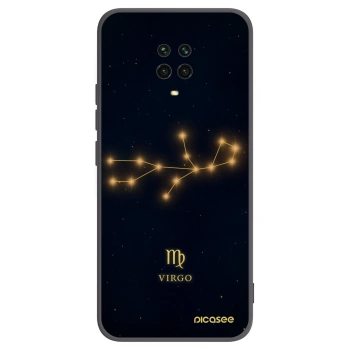 Picasee Xiaomi Redmi Note 9S Hülle - Schwarzes Silikon - VIRGO