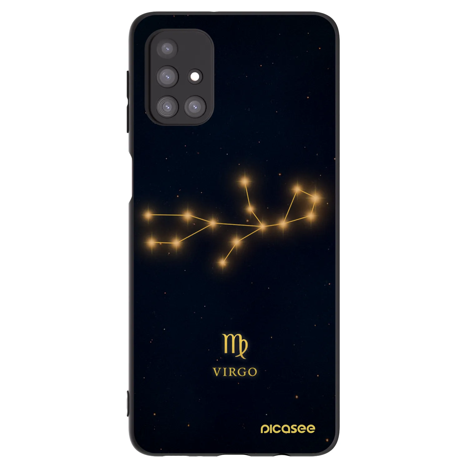 Picasee Samsung Galaxy M31s Hülle - Schwarzes Silikon - VIRGO