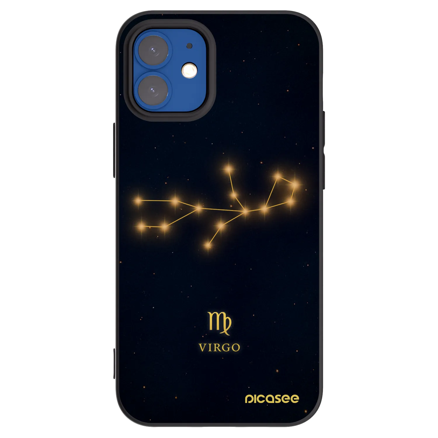 Picasee Apple iPhone 12 mini Hülle - Schwarzes Silikon - VIRGO