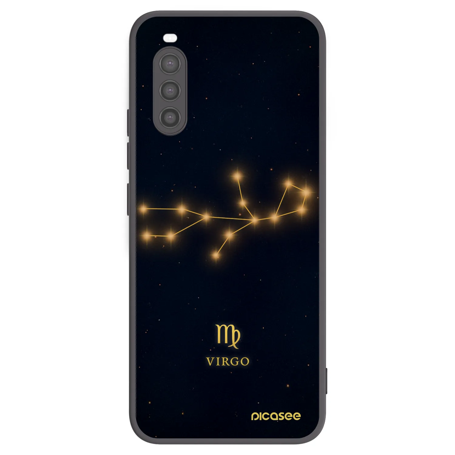 Picasee Sony Xperia 10 II Hülle - Schwarzes Silikon - VIRGO