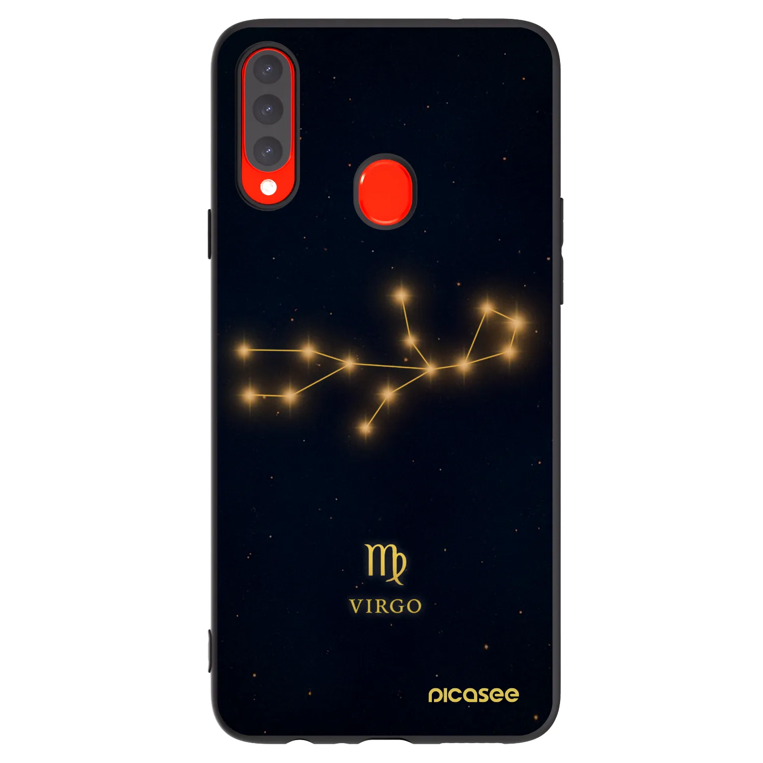 Picasee Samsung Galaxy A20s Hülle - Schwarzes Silikon - VIRGO