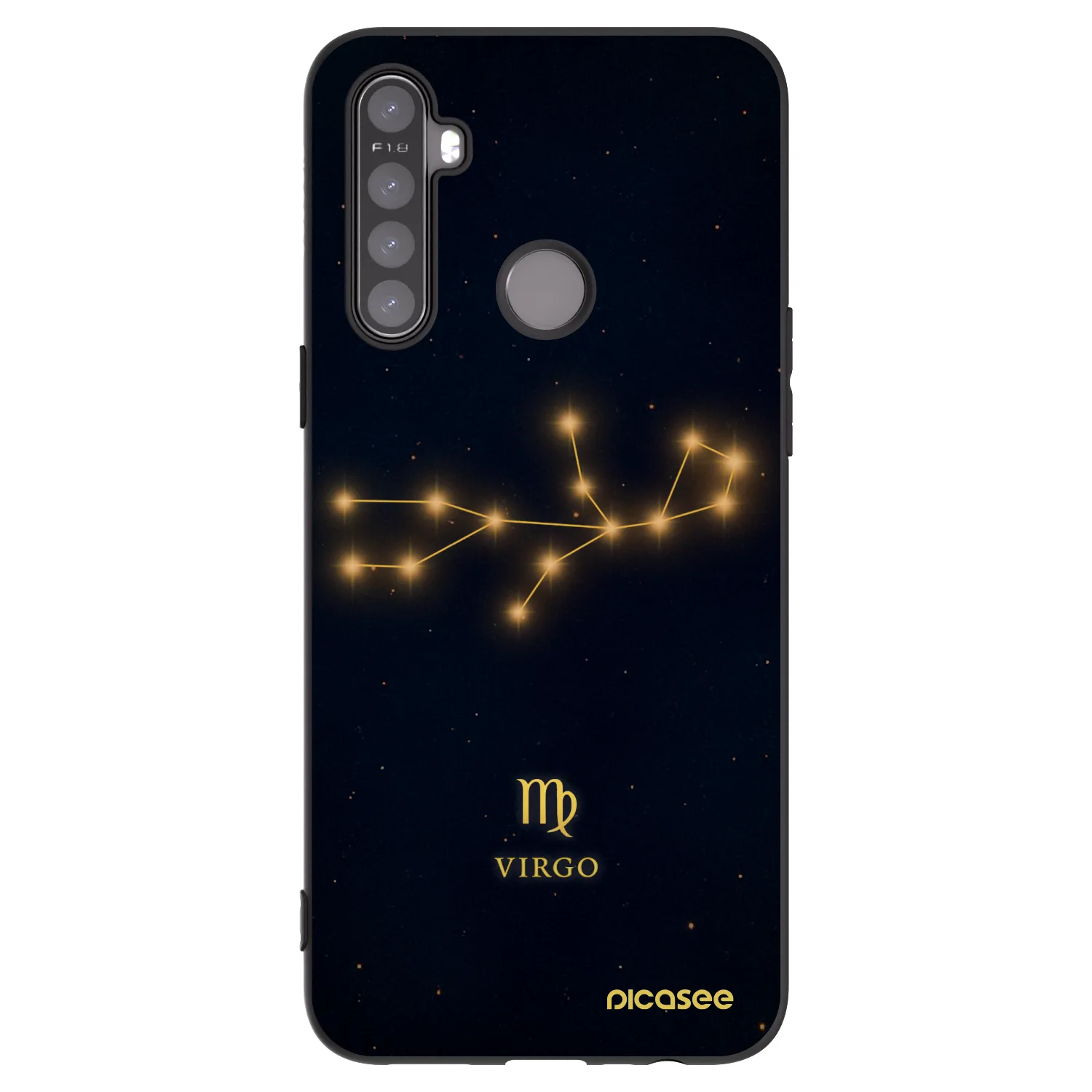Picasee Realme 6i Hülle - Schwarzes Silikon - VIRGO