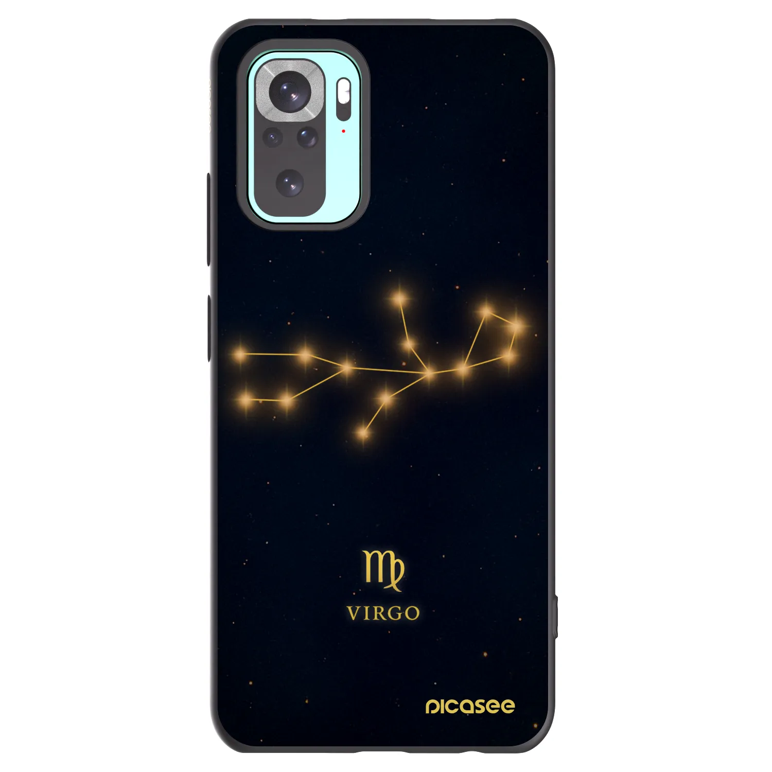 Picasee Xiaomi Redmi Note 10 Pro Hülle - Schwarzes Silikon - VIRGO