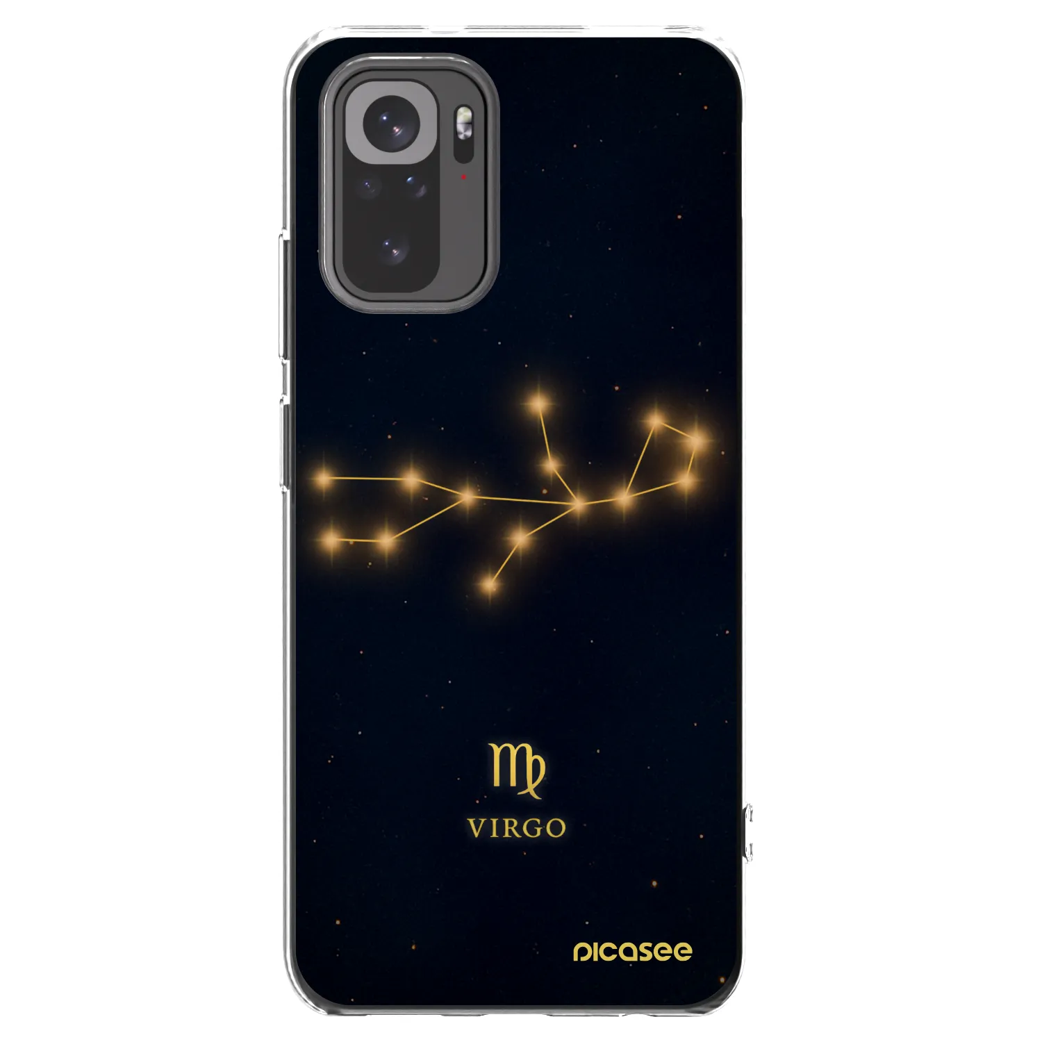 Picasee Xiaomi Redmi Note 10S Hülle - Transparentes Silikon - VIRGO