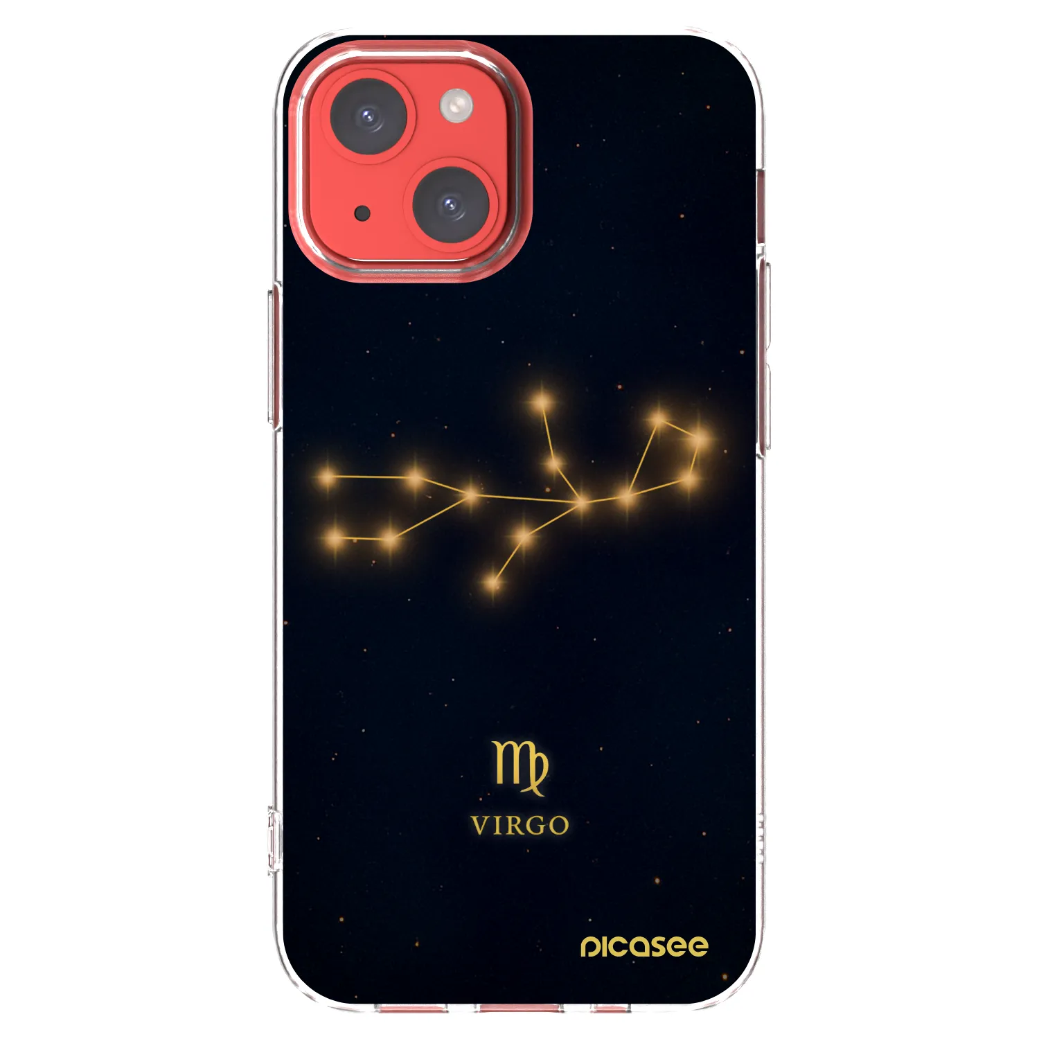 Picasee Apple iPhone 13 mini Hülle - Transparentes Silikon - VIRGO