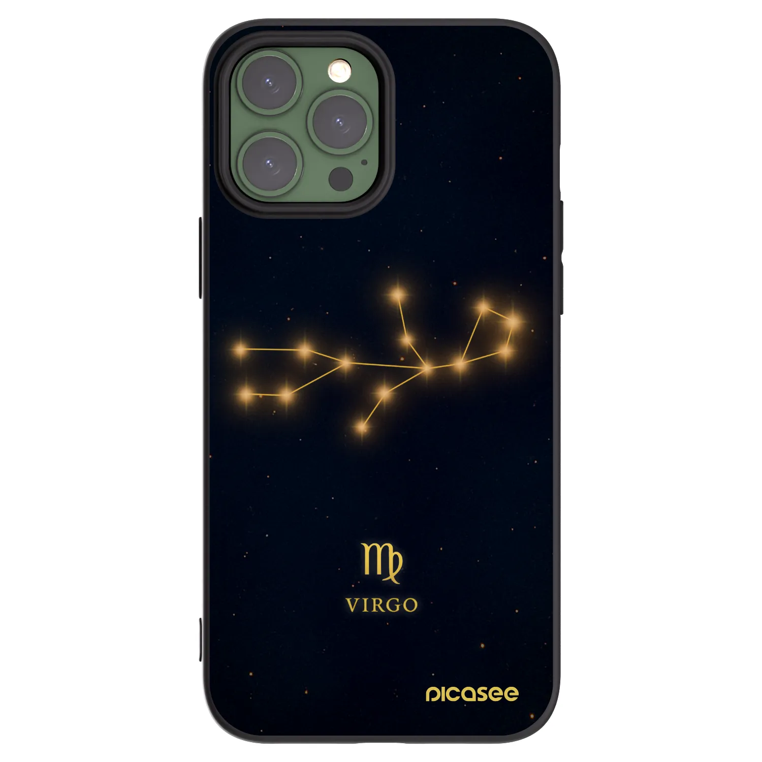 Picasee Apple iPhone 13 Pro Max Hülle - Schwarzes Silikon - VIRGO
