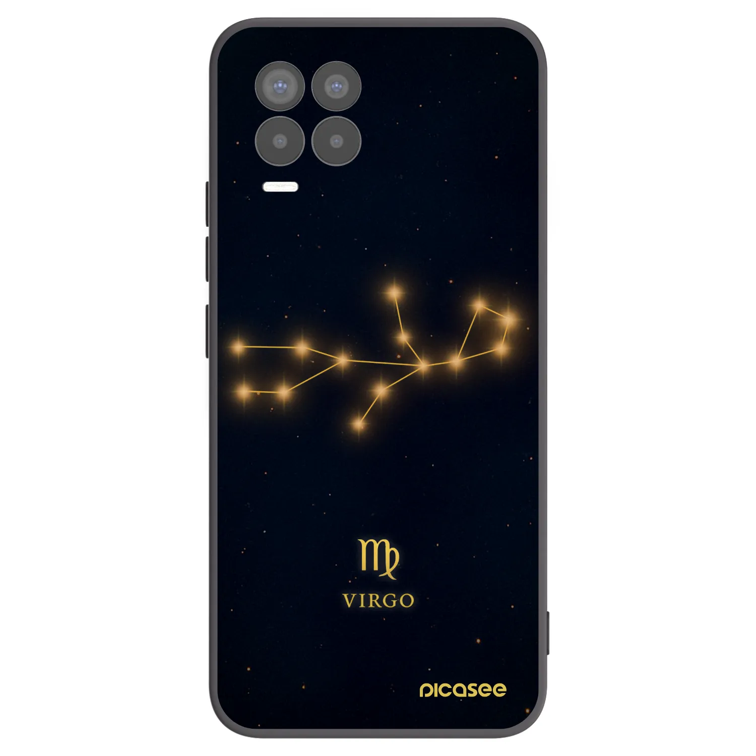 Picasee Realme 8 4G Hülle - Schwarzes Silikon - VIRGO