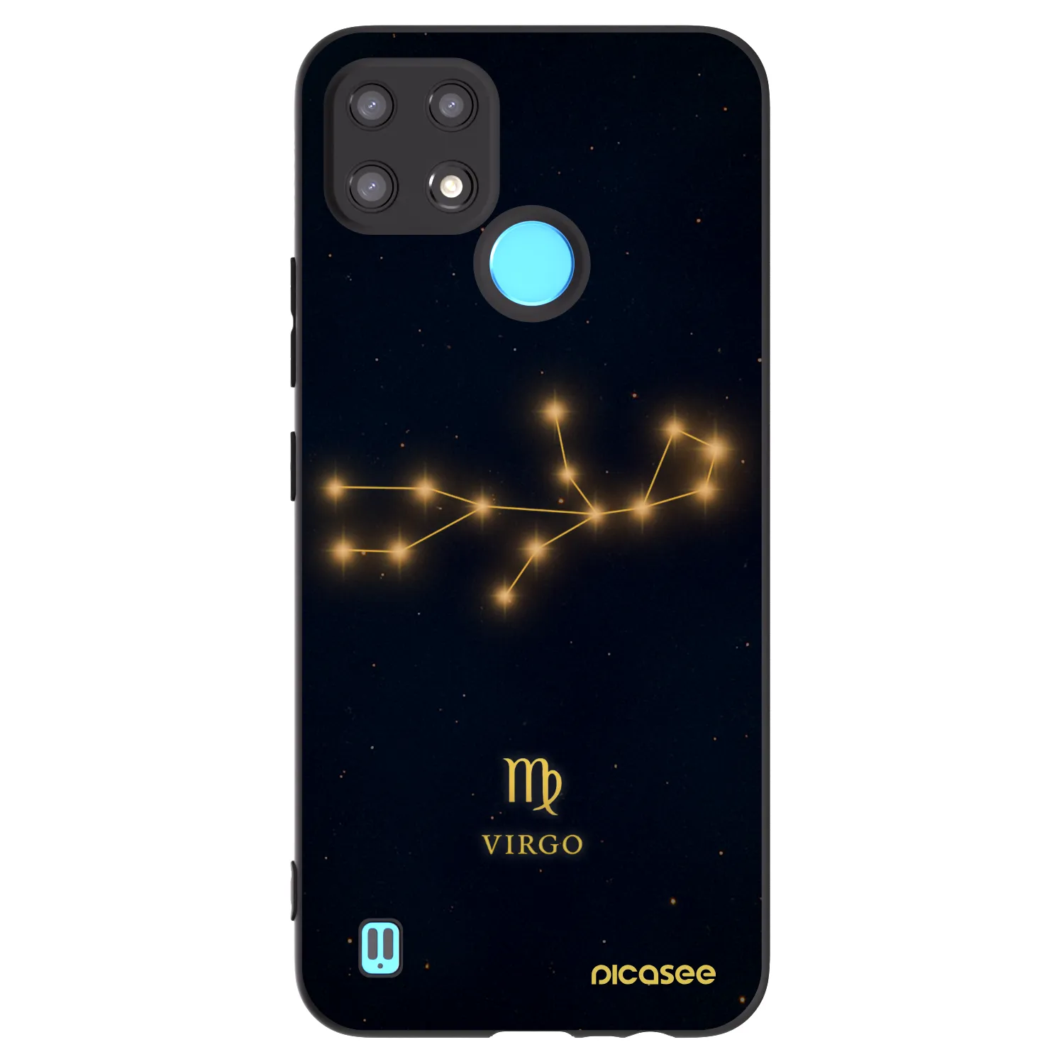 Picasee Realme C21 Hülle - Schwarzes Silikon - VIRGO