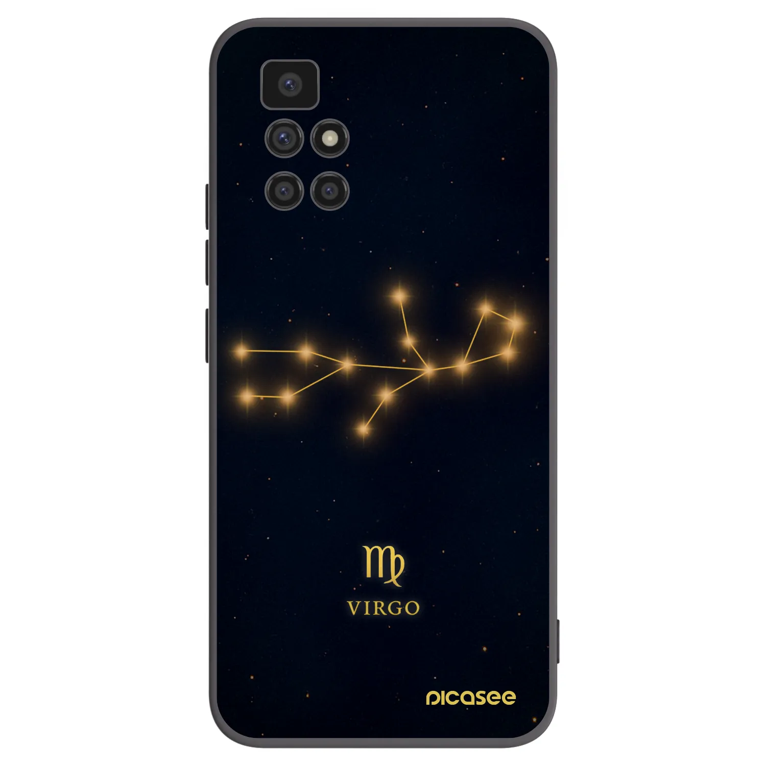 Picasee Xiaomi Redmi 10 Hülle - Schwarzes Silikon - VIRGO