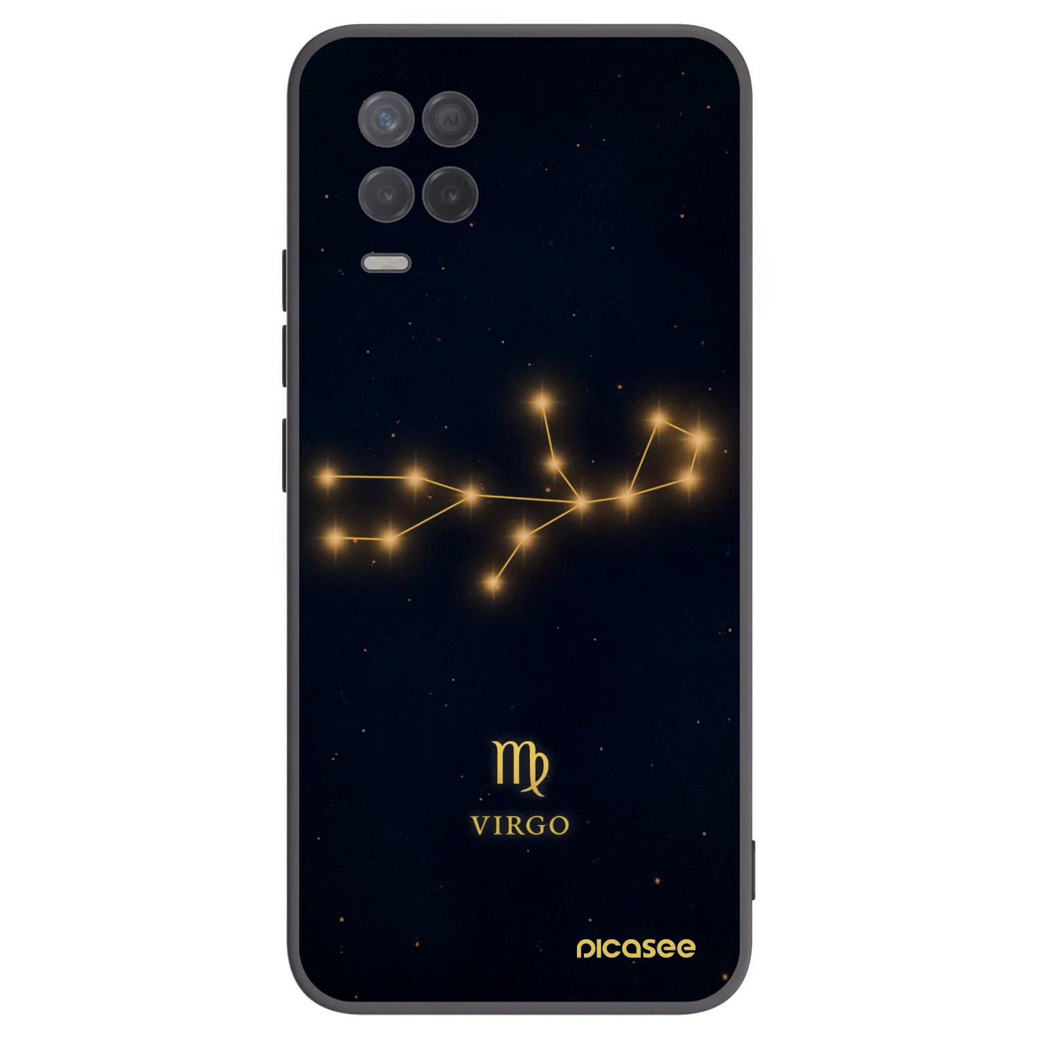 Picasee Realme 8 5G Hülle - Schwarzes Silikon - VIRGO