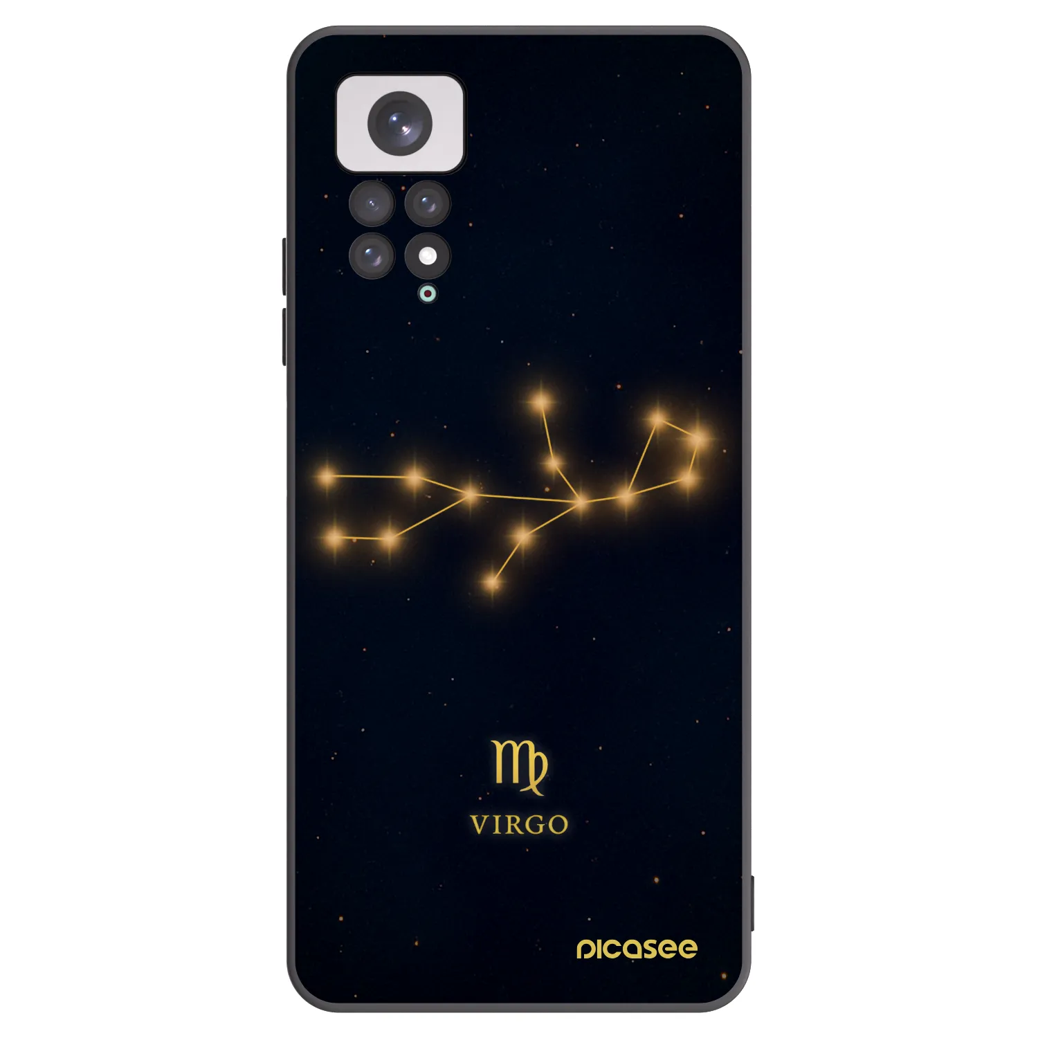 Picasee Xiaomi Redmi Note 11 Hülle - Schwarzes Silikon - VIRGO