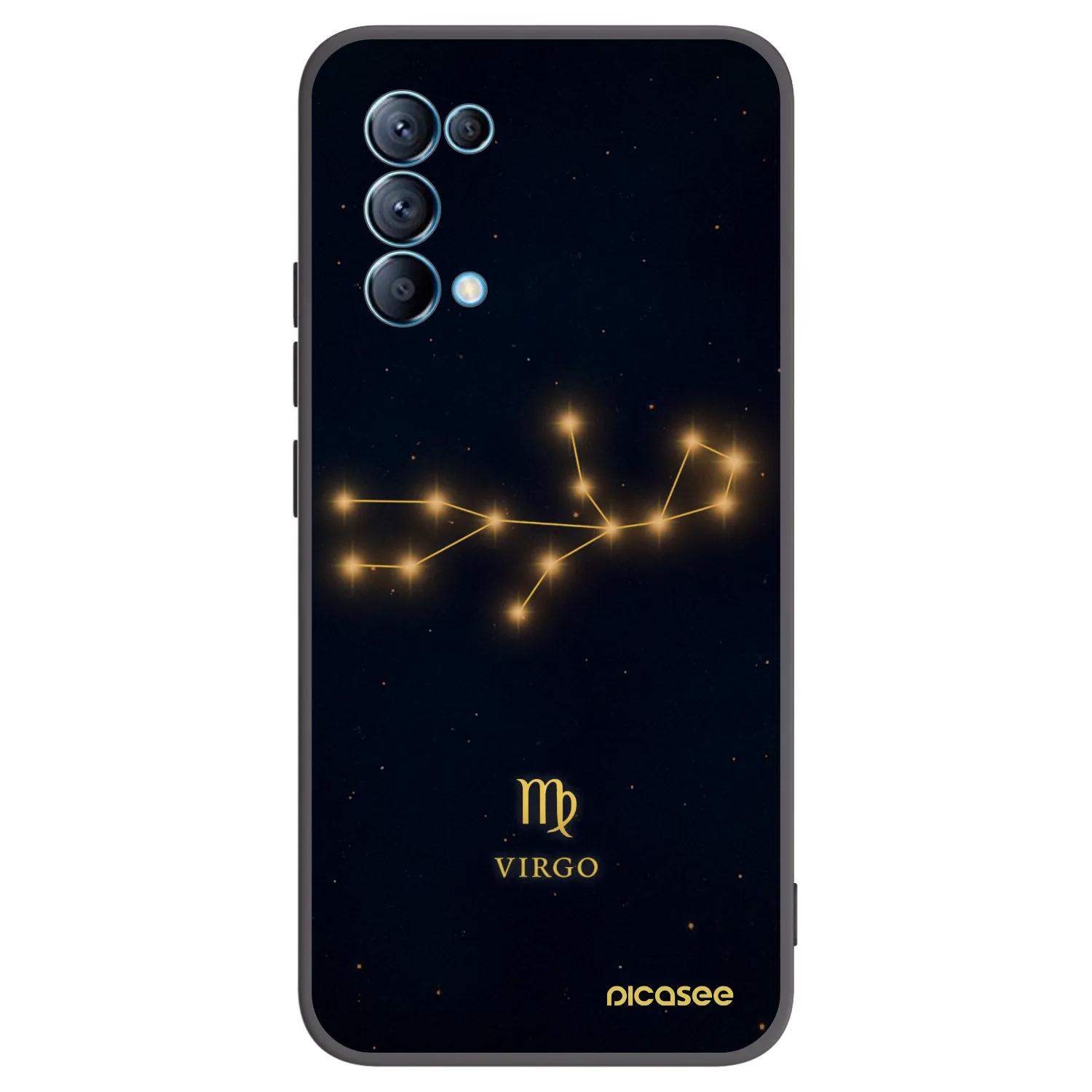 Picasee OPPO A16s Hülle - Schwarzes Silikon - VIRGO