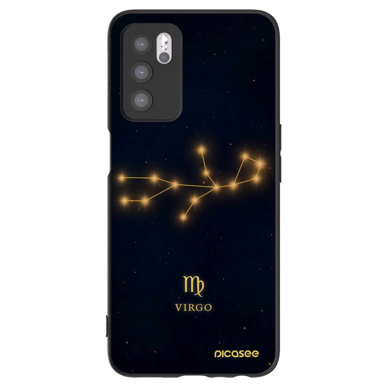 Picasee OPPO A16s Hülle - Schwarzes Silikon - VIRGO