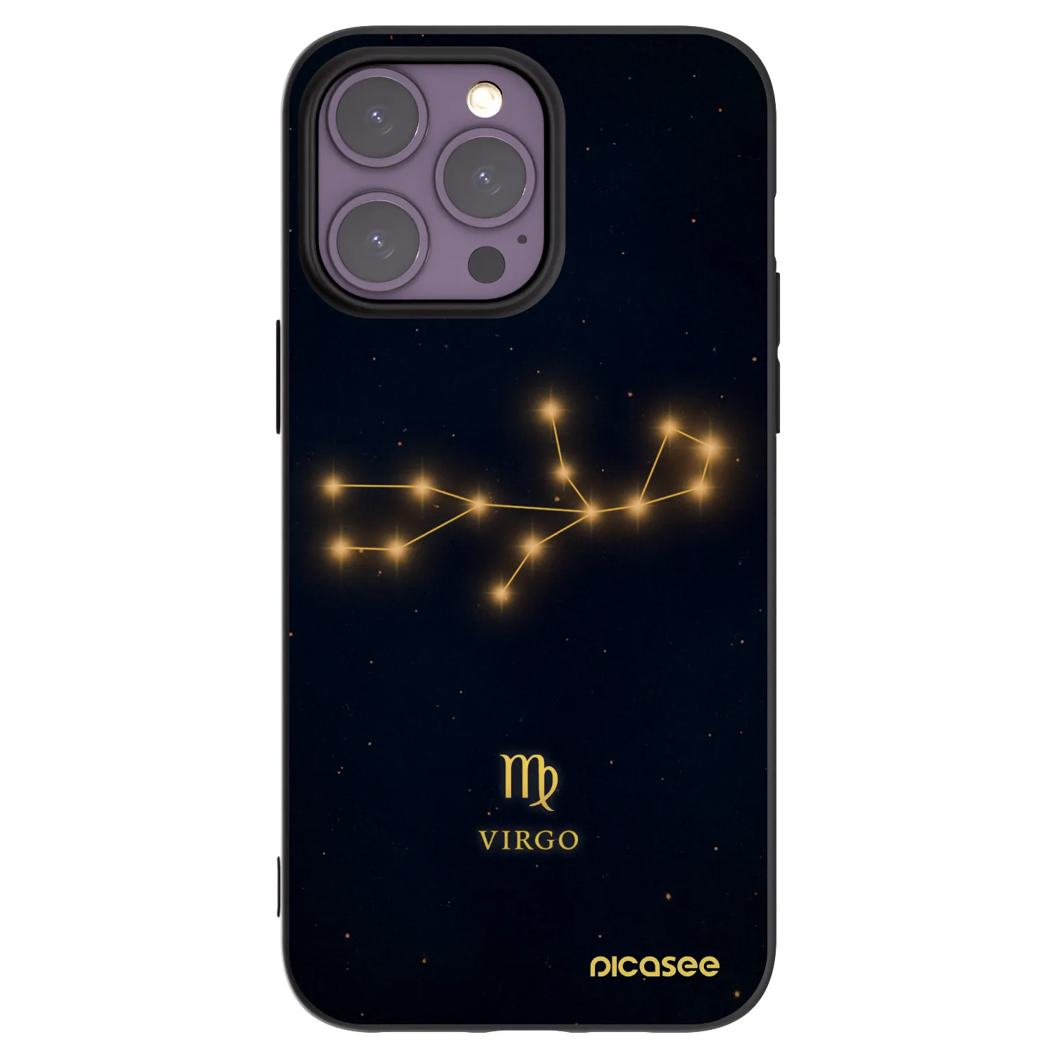 Picasee Apple iPhone 14 Pro Max Hülle - Schwarzes Silikon - VIRGO