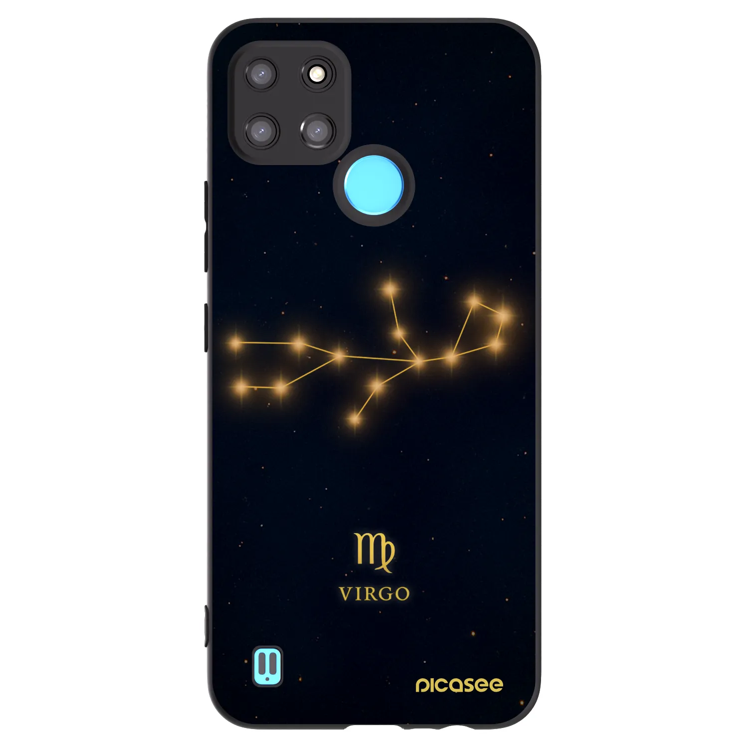 Picasee Realme C21Y Hülle - Schwarzes Silikon - VIRGO