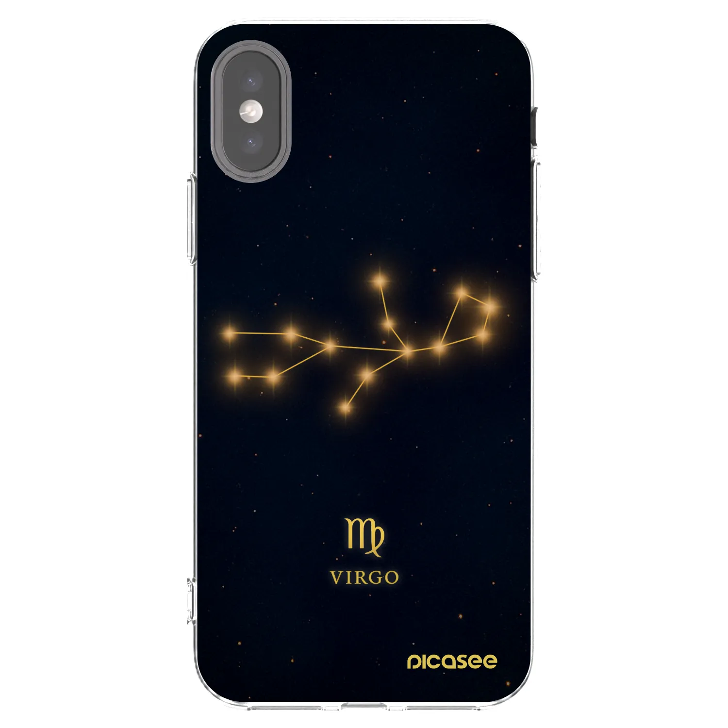 Picasee Apple iPhone X/XS Hülle - Transparentes Silikon - VIRGO