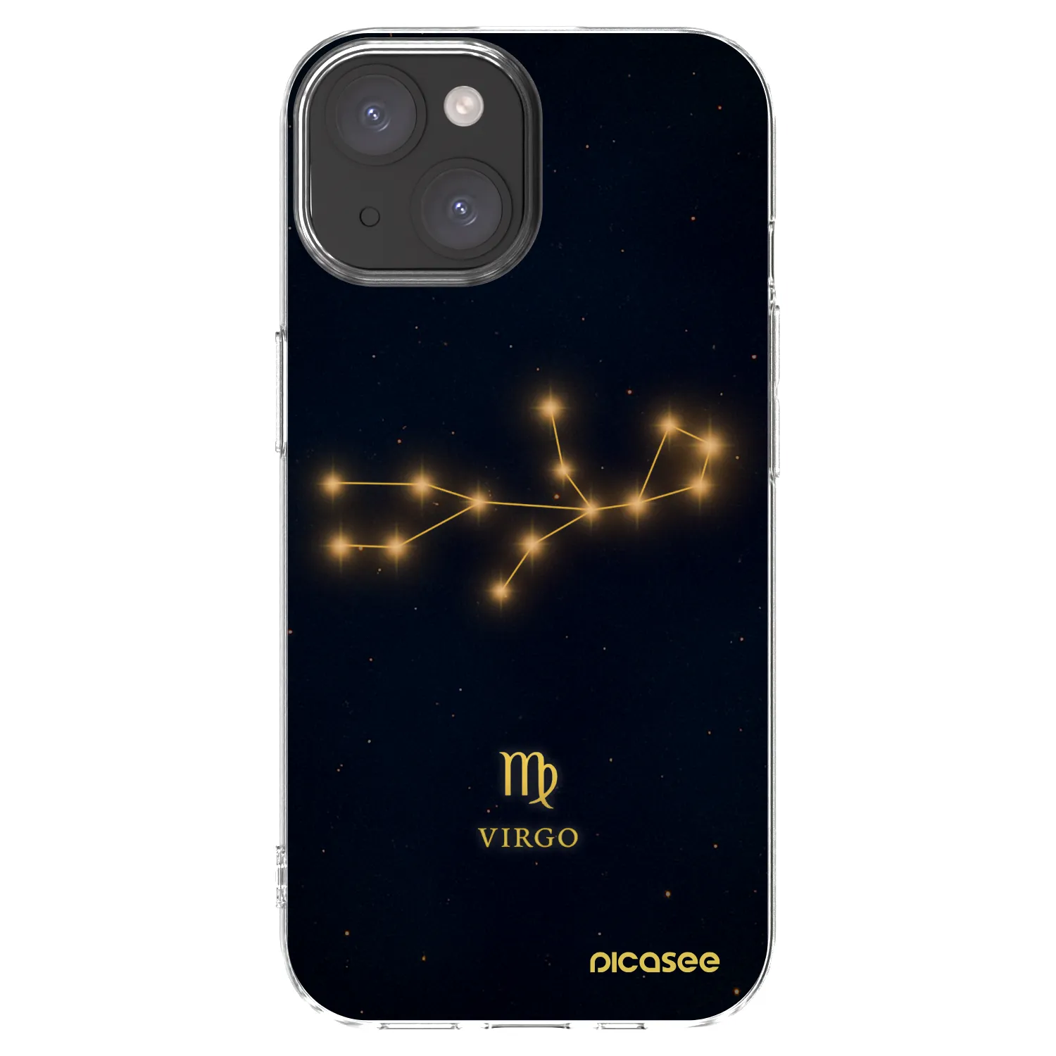 Picasee Apple iPhone 15 Hülle - Transparentes Silikon - VIRGO