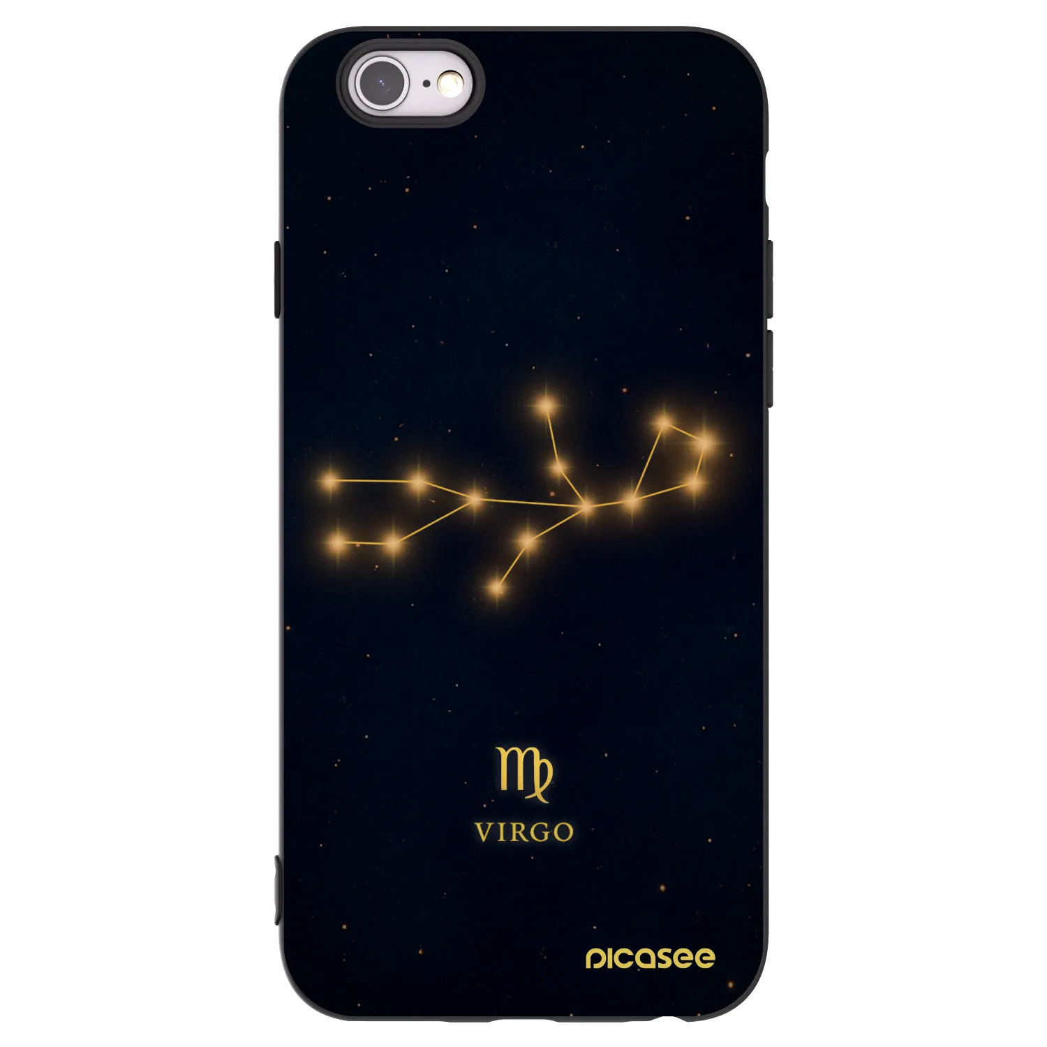 Picasee Apple iPhone 6/6S Hülle - Schwarzes Silikon - VIRGO