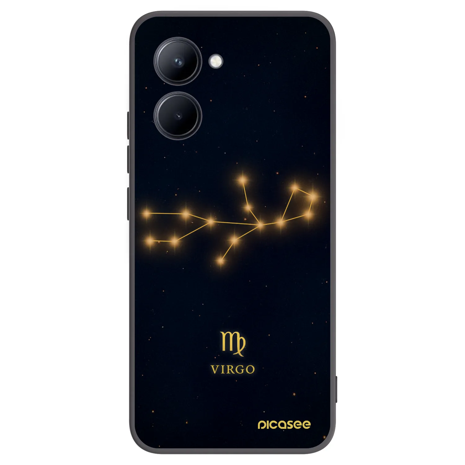 Picasee Realme C33 (2023) Hülle - Schwarzes Silikon - VIRGO