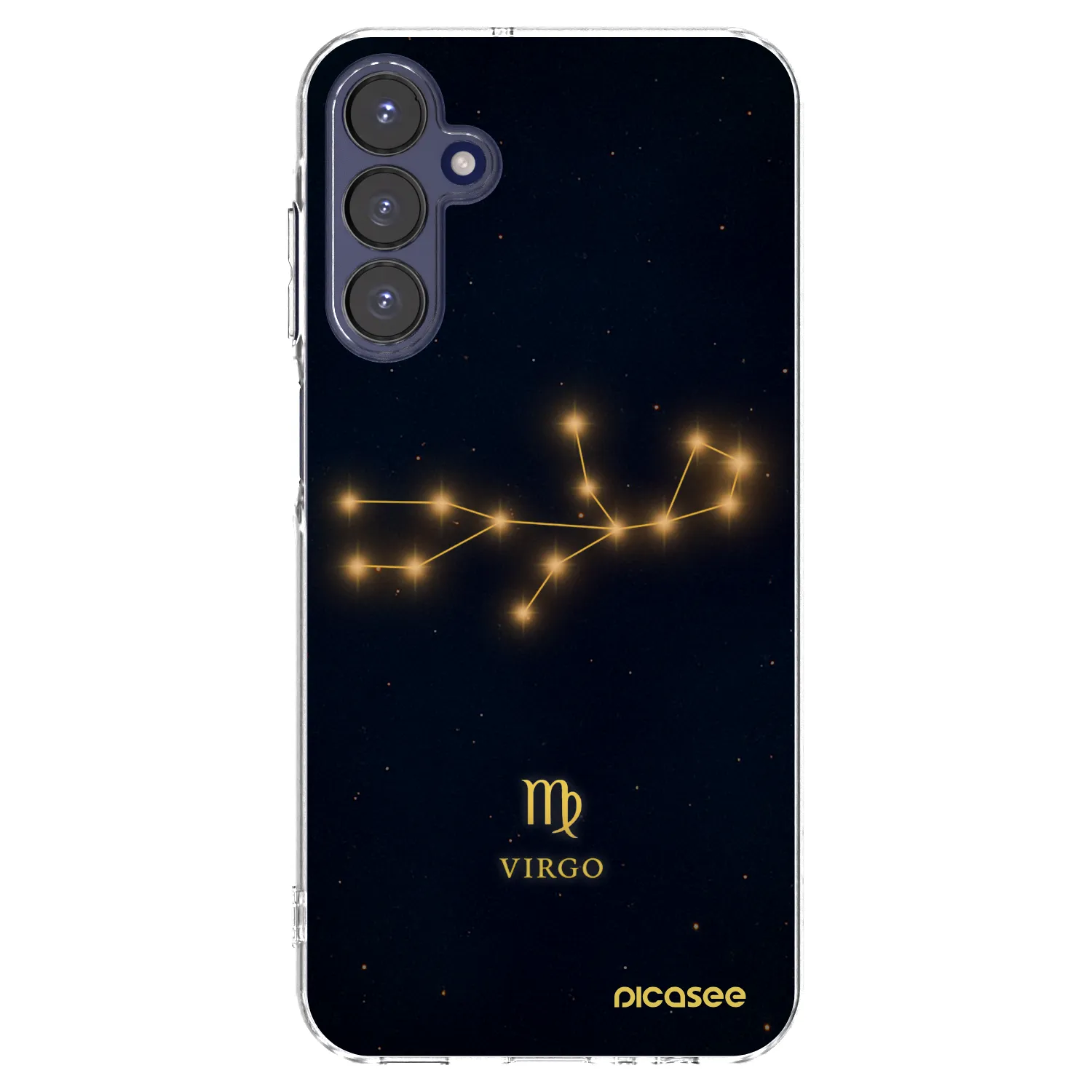 Picasee Samsung Galaxy A15 A155F 4G Hülle - Transparentes Silikon - VIRGO
