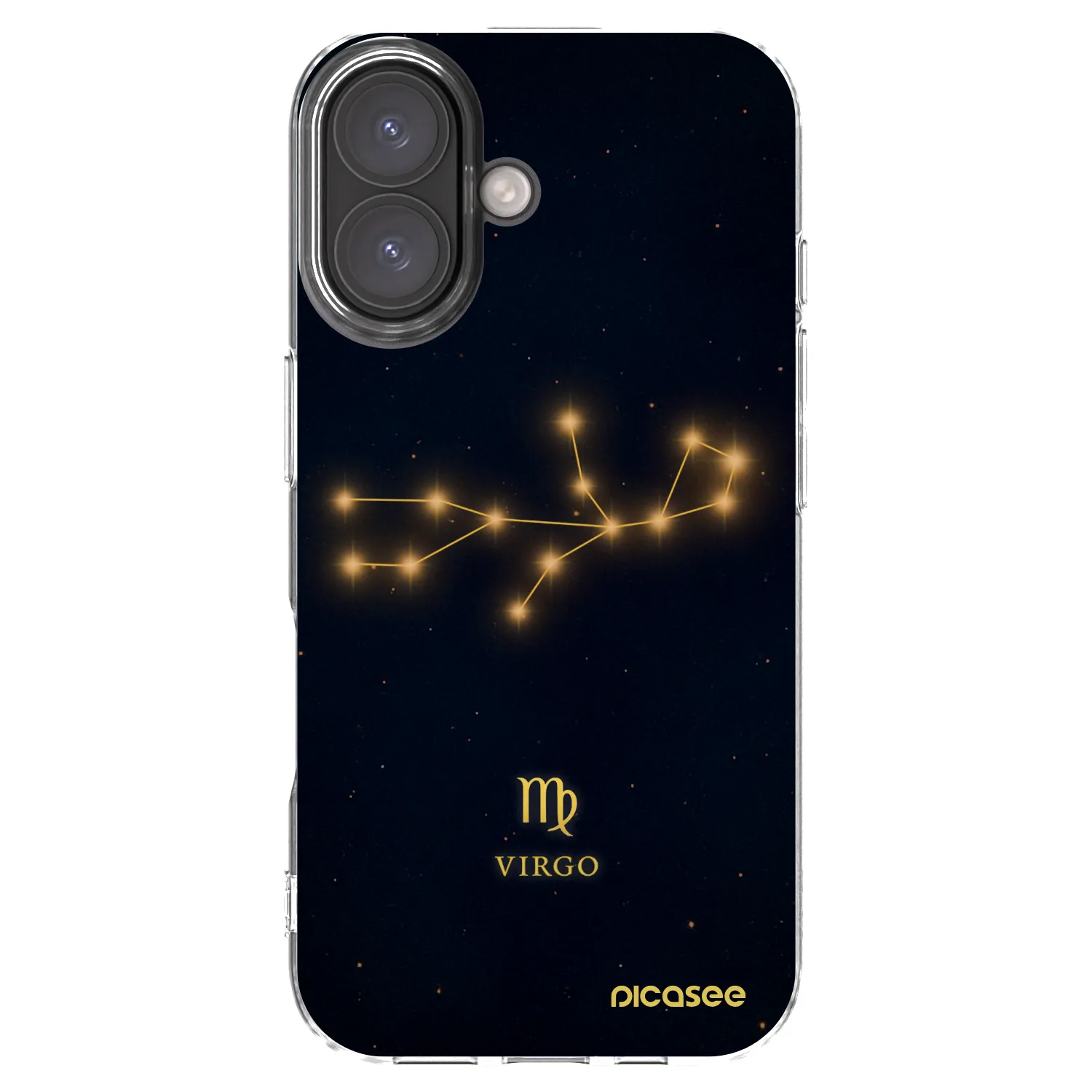 Picasee Apple iPhone 16 Hülle - Transparentes Silikon - VIRGO