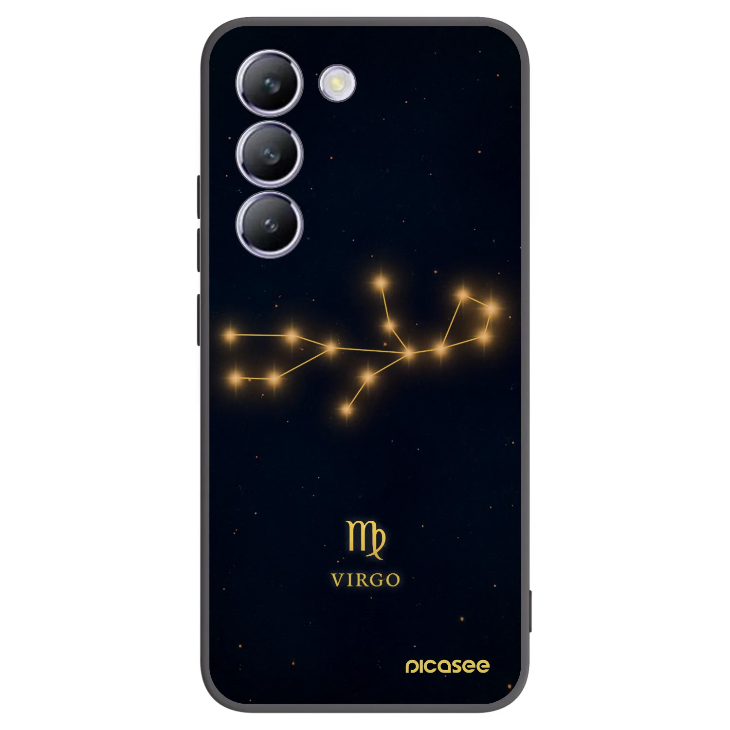 Picasee Vivo V40 SE 5G Hülle - Schwarzes Silikon - VIRGO