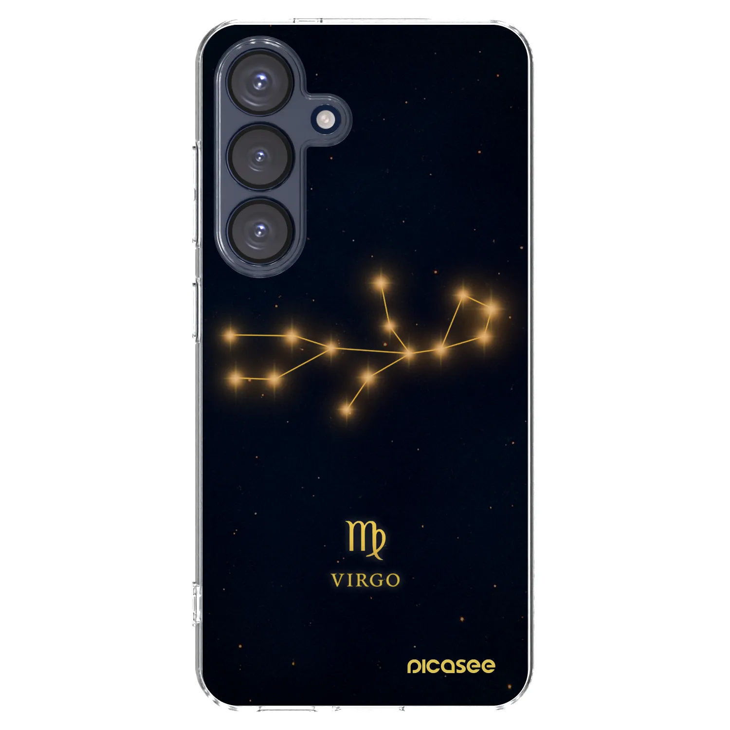 Picasee Samsung Galaxy S25 5G Hülle - Transparentes Silikon - VIRGO