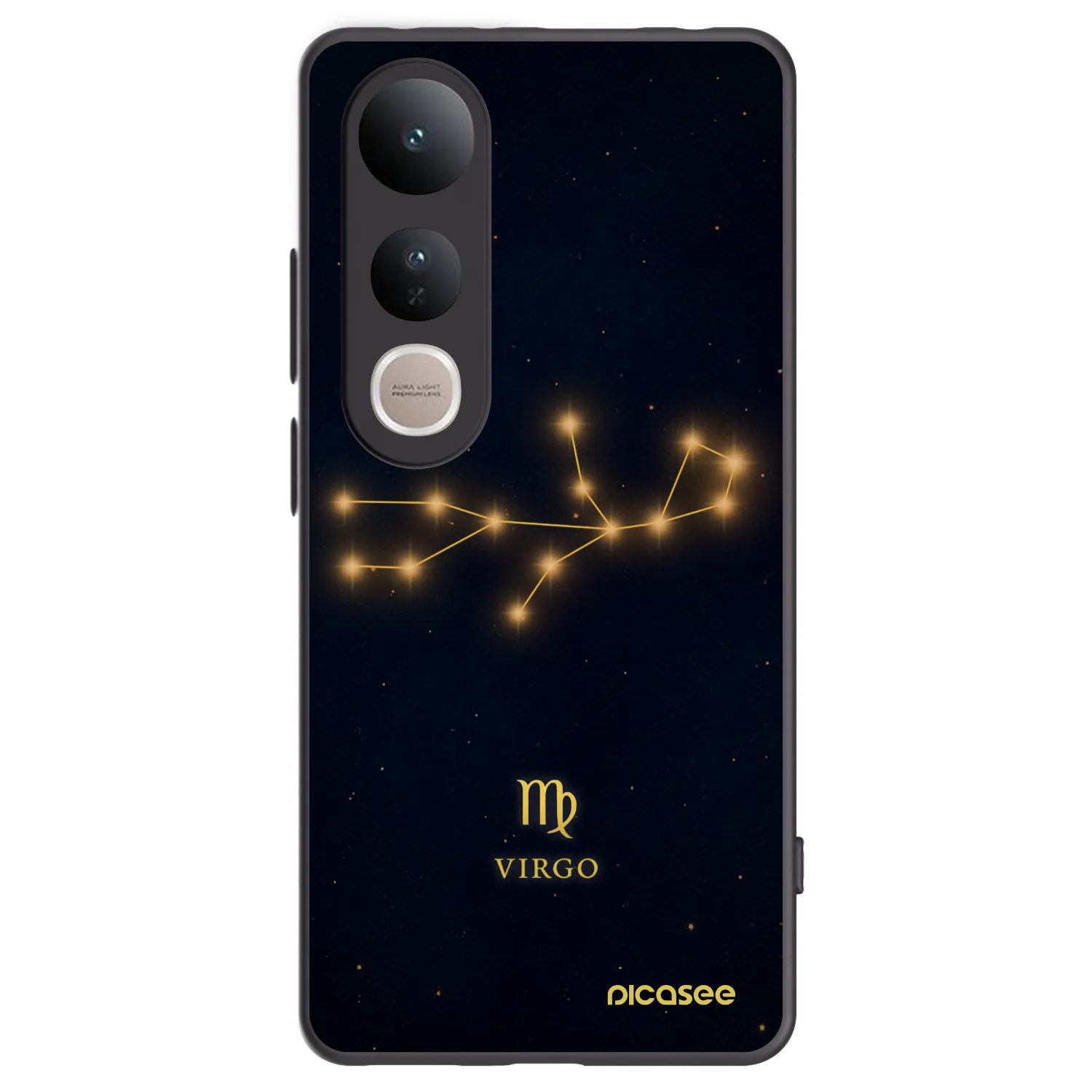 Picasee Vivo V50 Lite 5G Hülle - Schwarzes Silikon - VIRGO