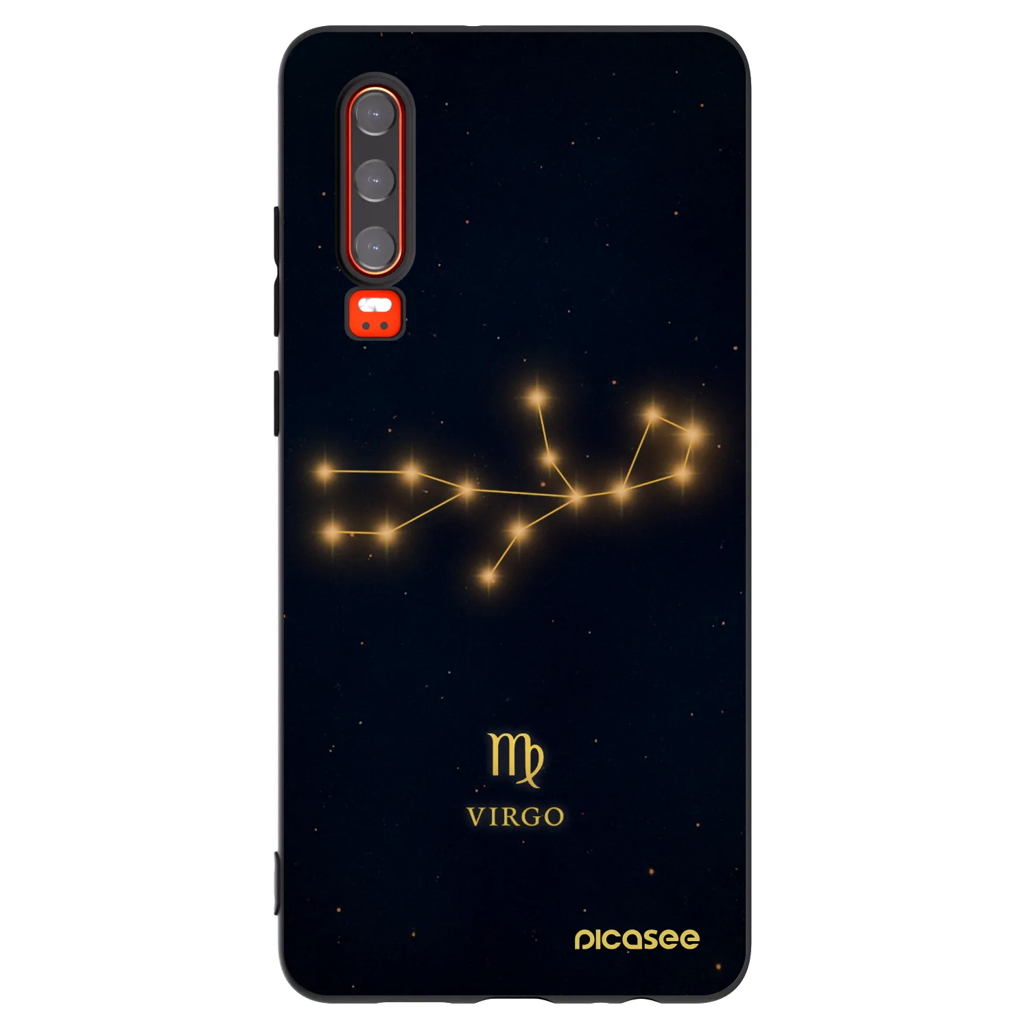Picasee Huawei P30 Hülle - Schwarzes Silikon - VIRGO
