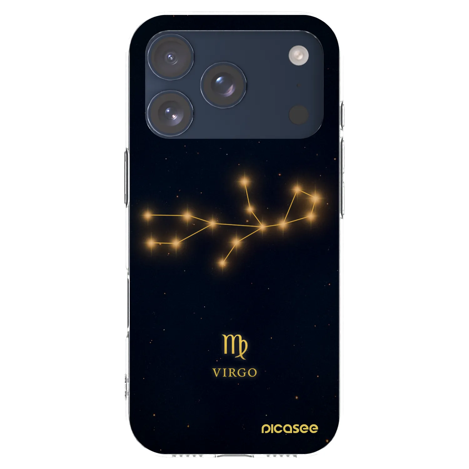 Picasee Apple iPhone 17 Pro Hülle - Transparentes Silikon - VIRGO