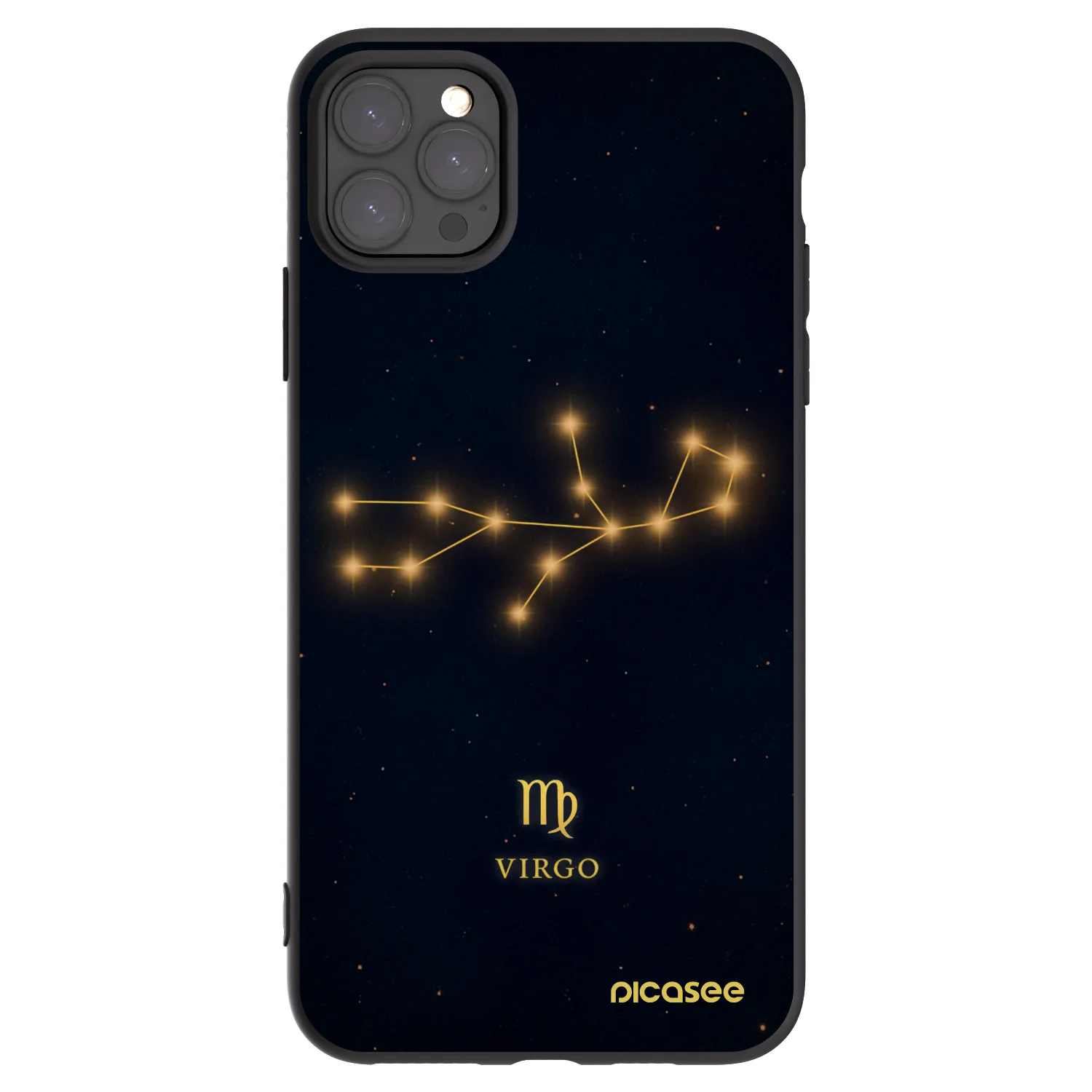 Picasee Apple iPhone 11 Pro Max Hülle - Schwarzes Silikon - VIRGO