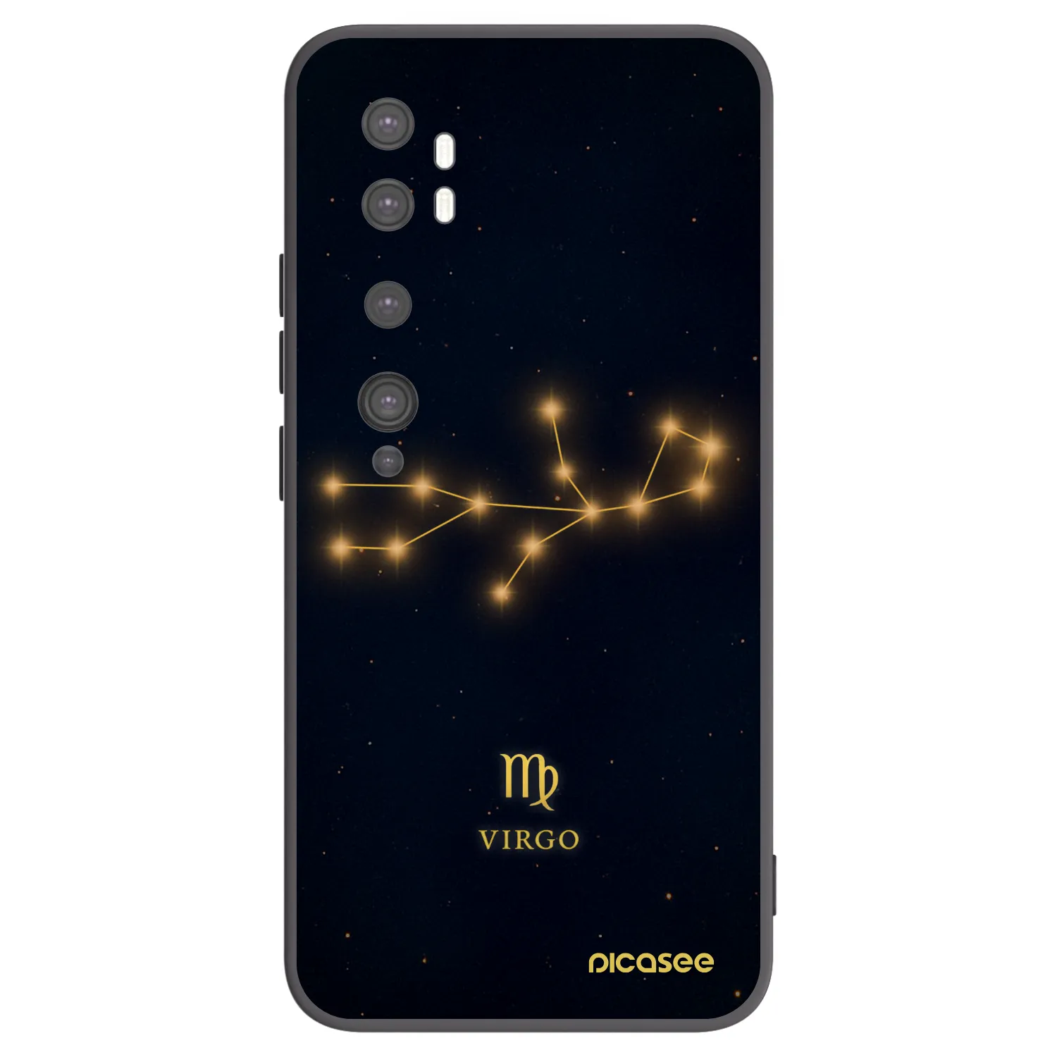 Picasee Xiaomi Mi Note 10 (Pro) Hülle - Schwarzes Silikon - VIRGO