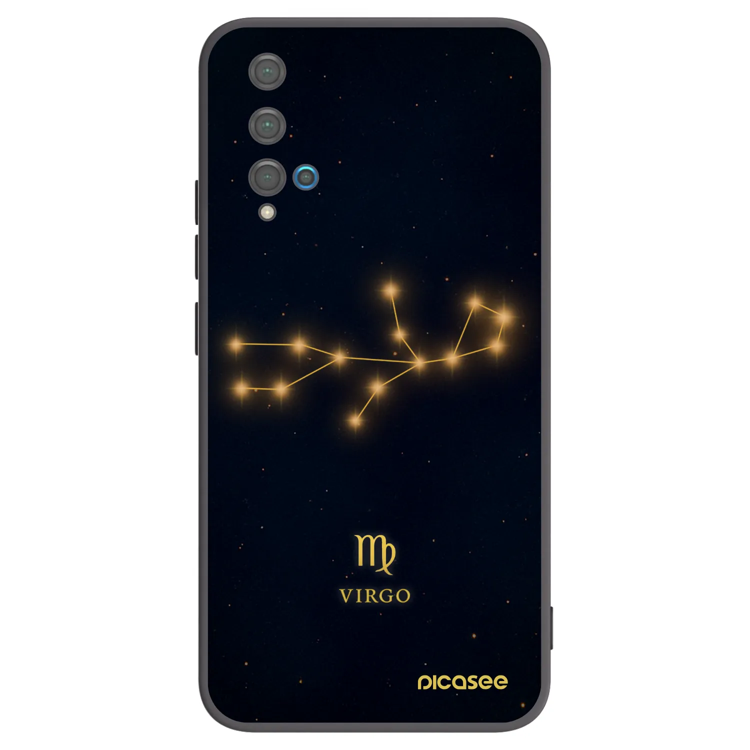 Picasee Huawei Nova 5T Hülle - Schwarzes Silikon - VIRGO