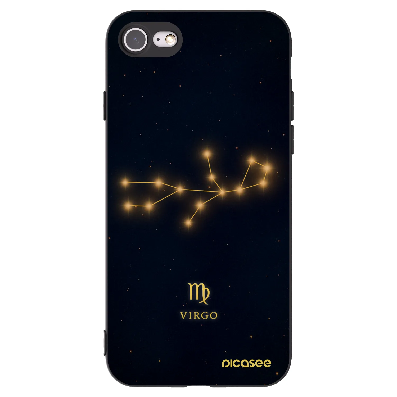 Picasee Apple iPhone SE 2020 Hülle - Schwarzes Silikon - VIRGO