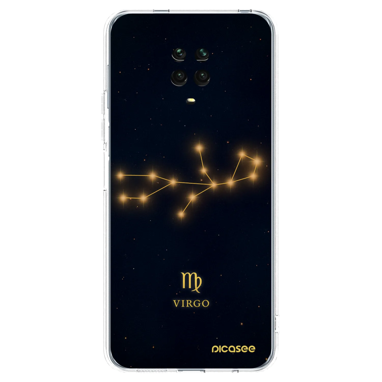 Picasee Xiaomi Redmi Note 9S Hülle - Transparentes Silikon - VIRGO
