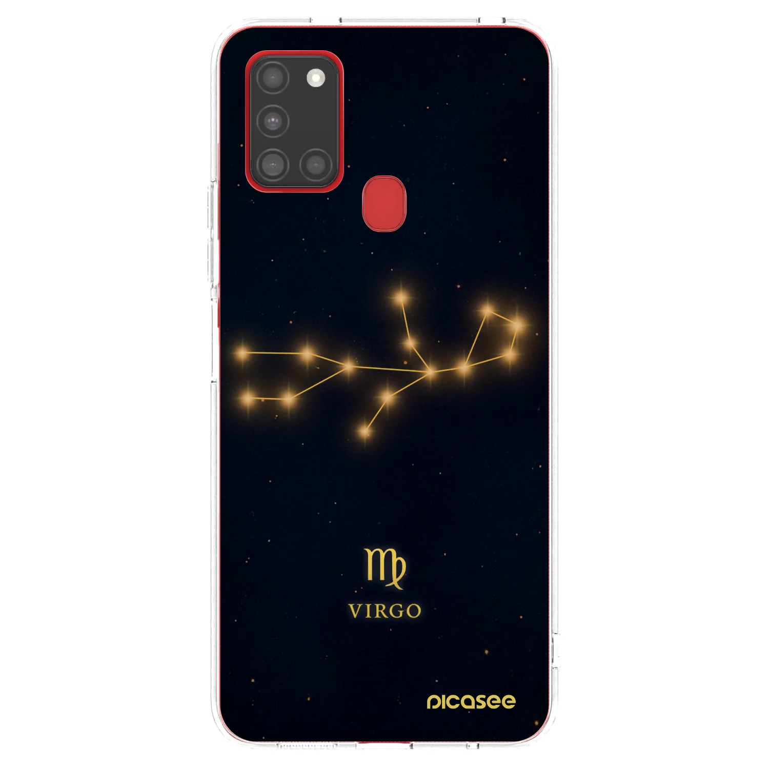 Picasee Samsung Galaxy A21s Hülle - Transparentes Silikon - VIRGO