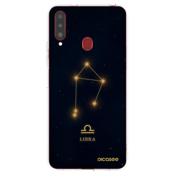 Picasee Samsung Galaxy A20s Hülle - Transparentes Silikon - LIBRA