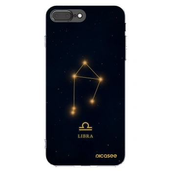 Picasee Apple iPhone 8 Plus Hülle - Transparentes Silikon - LIBRA