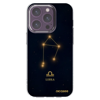 Picasee Apple iPhone 14 Pro Hülle - Transparentes Silikon - LIBRA