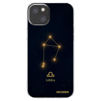 Picasee Apple iPhone 15 Plus Hülle - Transparentes Silikon - LIBRA