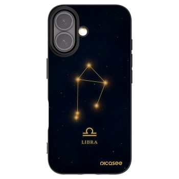 Picasee Apple iPhone 16 Hülle - Schwarzes Silikon - LIBRA