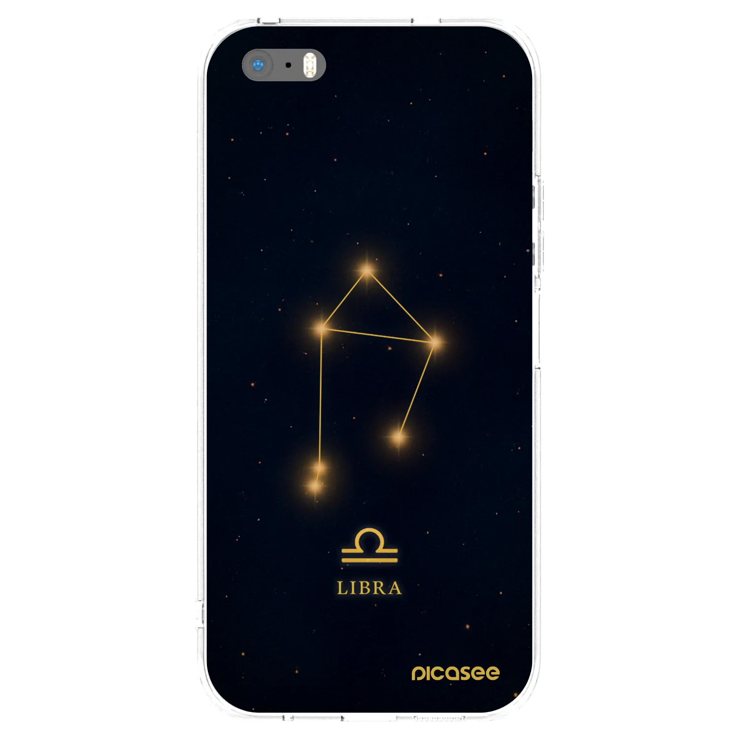 Picasee Apple iPhone 5/5S/SE Hülle - Transparentes Silikon - LIBRA